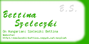 bettina szeleczki business card